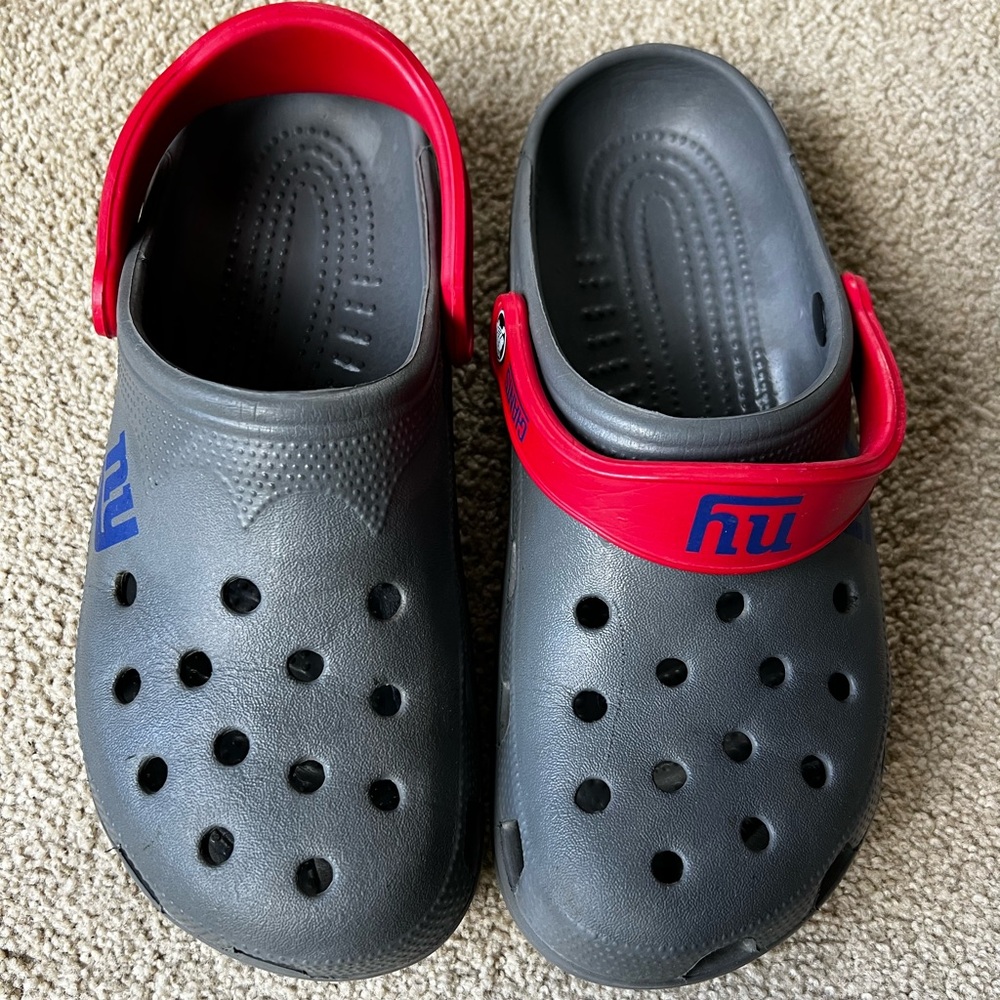 Grey and red New York Giants Crocs L/W10-11/M8-9